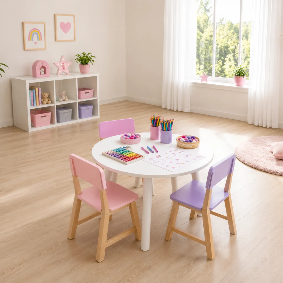 Blossom Round Kids Study Table Set