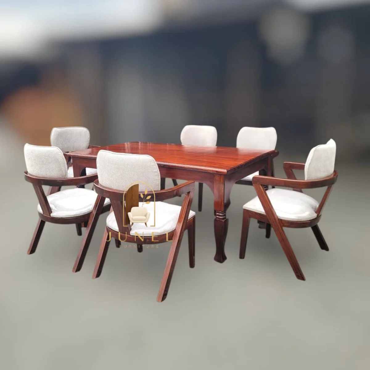 Valencia 6-Seater Solid Mahogany Dining Set