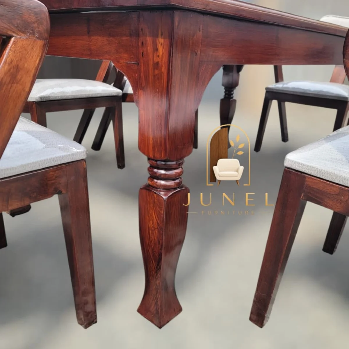 Valencia 6-Seater Solid Mahogany Dining Set
