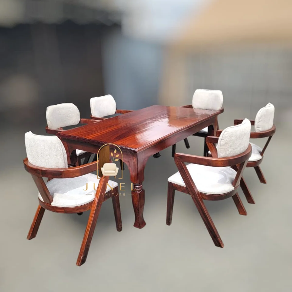 Valencia 6-Seater Solid Mahogany Dining Set