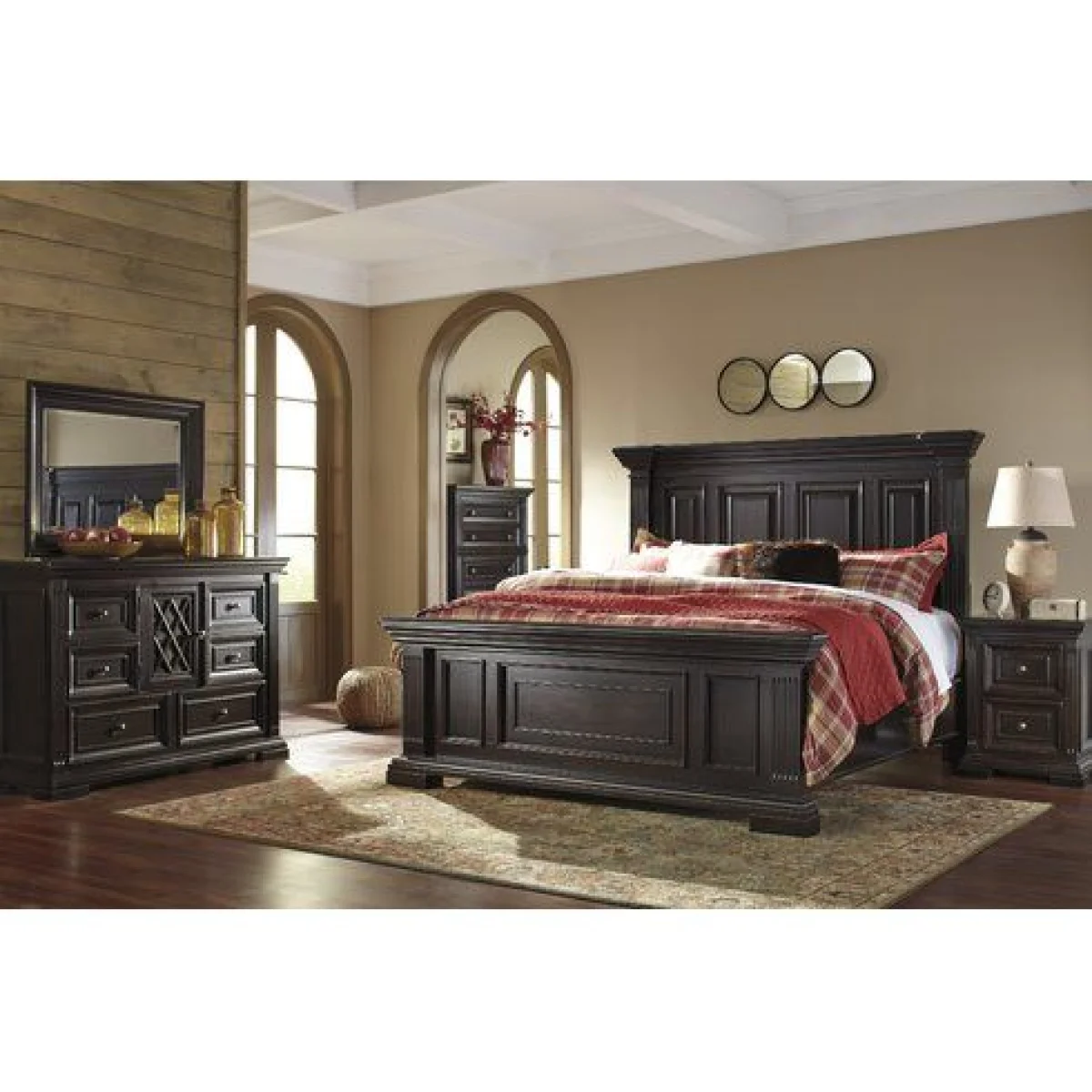 Regency Panel Solid Mahogany Bed