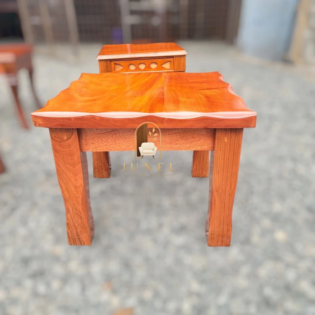 Mwamba Solid Mahogany Stool